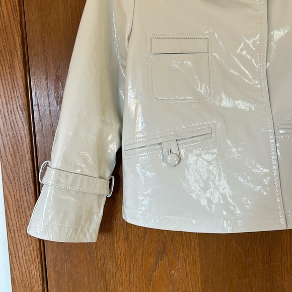 Vintage J'Envie Cream Patent Leather Moto Jacket - Picture 3 of 16